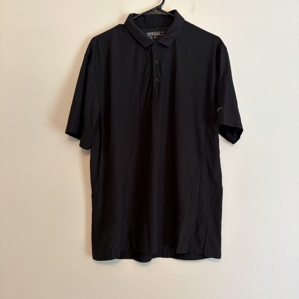 Nike Golf Tour Performance Dri-FIT Polo Shirt Sport Polo Black Short Sleeve M